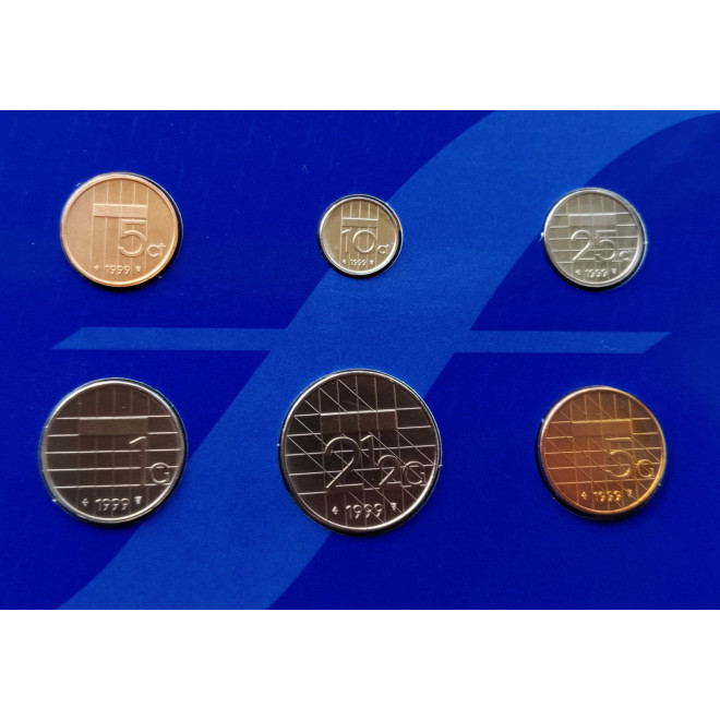 Rewers monety 1999 Różne Guldeny Zestaw