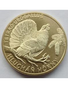 Awers monety Słowacja 5 euro 2024 Głuszec zwyczajny 2