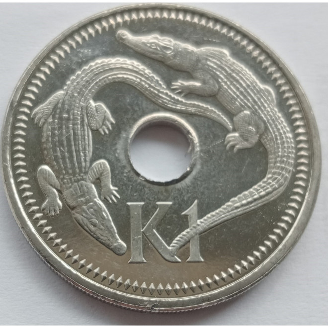 Rewers monety Papua Nowa Gwinea 1 Kina 2004