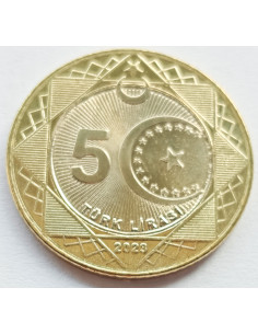 Awers monety Turcja 5 Lira 2023 100 rocznica Powstanie Republik 2