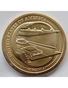 Awers monety USA 1 Dolar 2021 Mosttunel przez zatokę Chesapeake 2