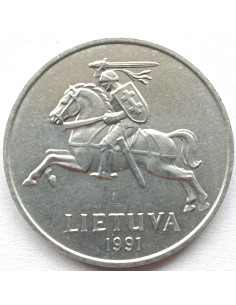 Moneta Litwa 1 Centów 1991 2