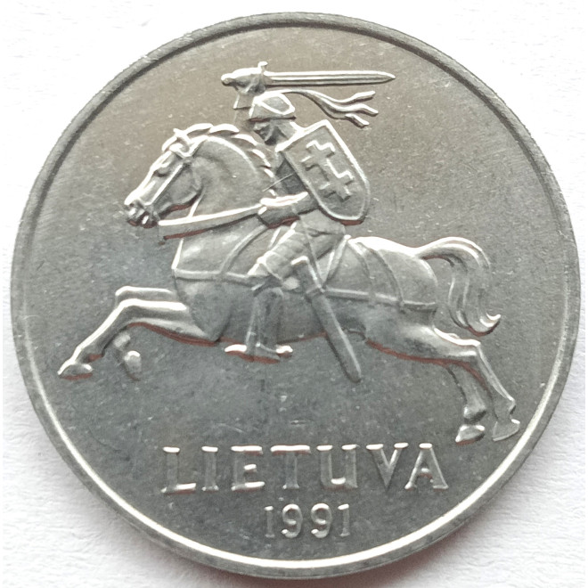 Moneta Litwa 1 Centów 1991