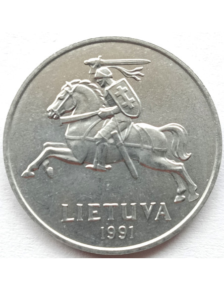 Moneta Litwa 1 Centów 1991