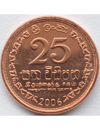 Awers monety Sri Lanka 25 Cent 2006