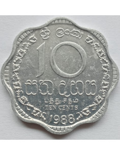 Awers monety Sri Lanka 10 Cent 1988