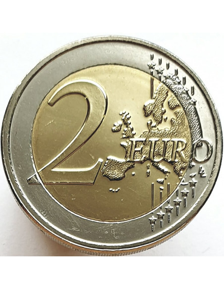 Rewers monety Luksemburg 2 euro 2016 50 rocznica powstania Mostu Wielkiej Księżnej Szarlotty