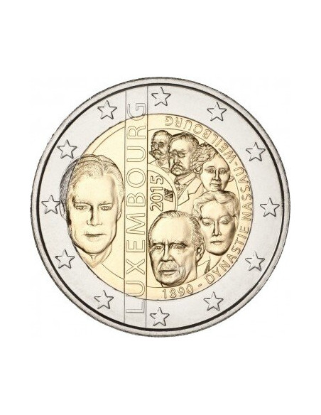 Awers monety Luksemburg 2 euro 2015 125lecie dynastii NassauWeilburg