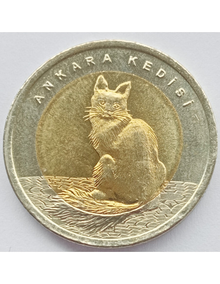 Moneta Turcja 1 Lira  2015 Angora turecka