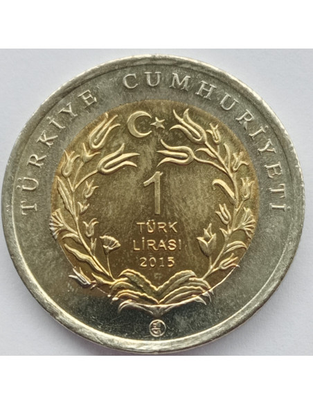 Moneta Turcja 1 Lira  2015 Angora turecka