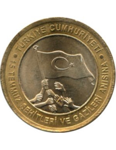 Moneta Turcja 1 Lira  2015 Koza angorska