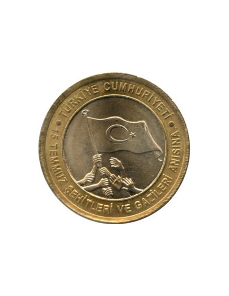 Moneta Turcja 1 Lira  2015 Koza angorska