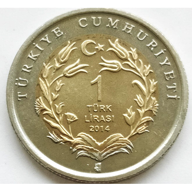 Moneta Turcja 1 Lira  2015 Koza angorska
