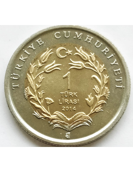 Moneta Turcja 1 Lira  2015 Koza angorska