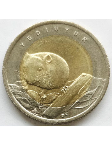 Moneta Turcja 1 Lira  2015 Koza angorska