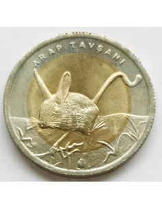 Moneta Turcja 1 Lira  2015 Koza angorska