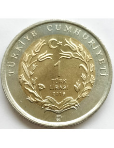 Moneta Turcja 1 Lira  2015 Koza angorska 2