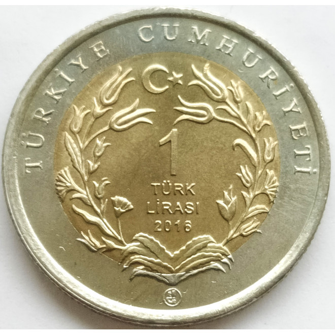 Moneta Turcja 1 Lira  2015 Koza angorska