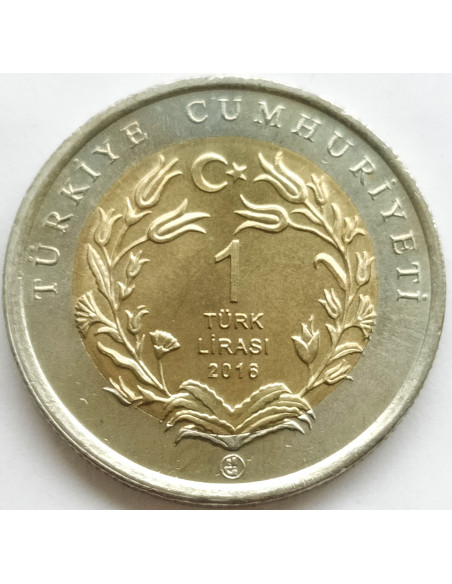 Moneta Turcja 1 Lira  2015 Koza angorska