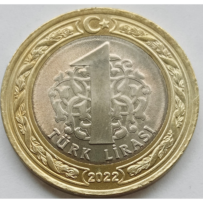Moneta Turcja 1 Lira 2021100 lat Gaziantepu