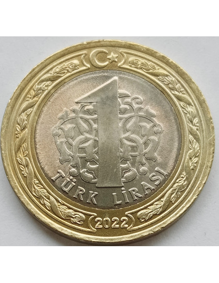 Moneta Turcja 1 Lira 2021100 lat Gaziantepu