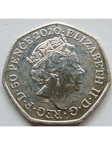 Moneta Wielka Brytania 50 Pensów 2022