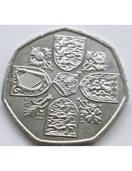 Moneta Wielka Brytania 50 Pensów 2022