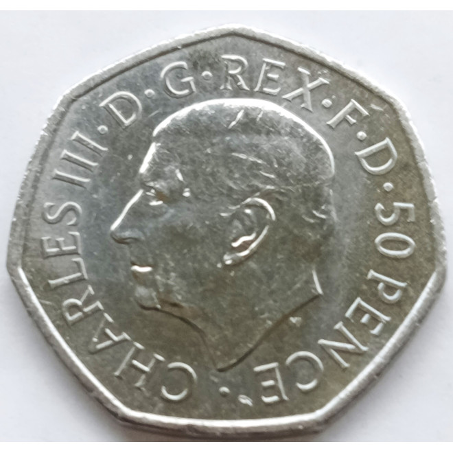 Moneta Wielka Brytania 50 Pensów 2022