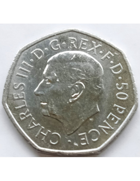 Moneta Wielka Brytania 50 Pensów 2022