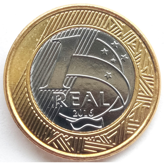 Moneta Brazylia 1 Real 2016 Maskotka Letnich Igrzysk Olimpijskich „Winicjusz”