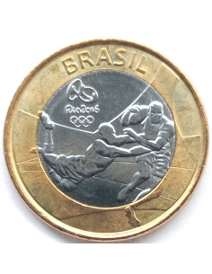 Moneta Brazylia 1 Real 2015 XXXI Letnie Igrzyska Olimpijskie 2016 Rio Rugby
