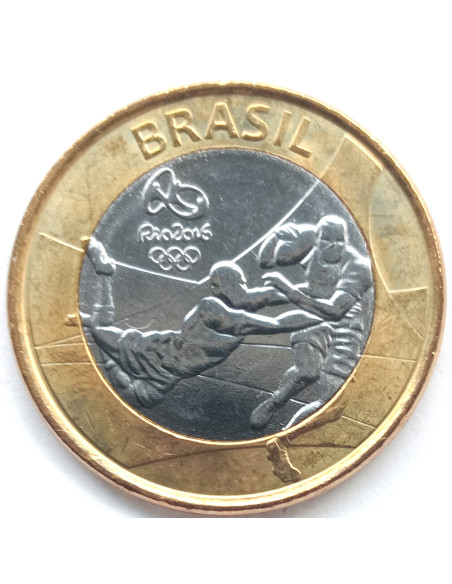 Moneta Brazylia 1 Real 2015 XXXI Letnie Igrzyska Olimpijskie 2016 Rio Rugby