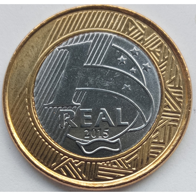 Moneta Brazylia 1 Real 2015 XV Letnie Igrzyska Paraolimpijskie, Rio de Janeiro 2016 - wioślarstwo paraolimpijskie