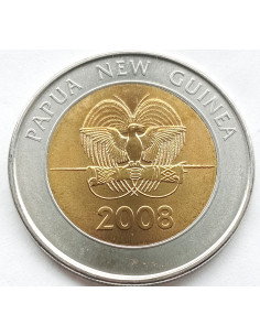 Moneta Papua Nowa Gwinea 2 Kina 2008  35 rocznica powstania Banku Papui Nowej Gwinei 2