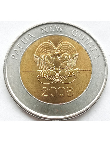 Moneta Papua Nowa Gwinea 2 Kina 2008  35 rocznica powstania Banku Papui Nowej Gwinei