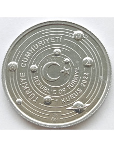 Moneta Turcja 1 Kurusz 2020 Drozd śpiewak 2