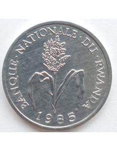 Awers monety Rwanda 1 Frank 1985