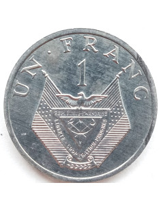 Awers monety Rwanda 1 Frank 1985 2