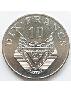 Awers monety Rwanda 10 Franków 1985 2
