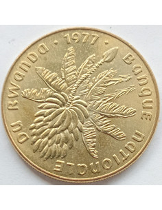 Awers monety Rwanda 20 Franków 1977