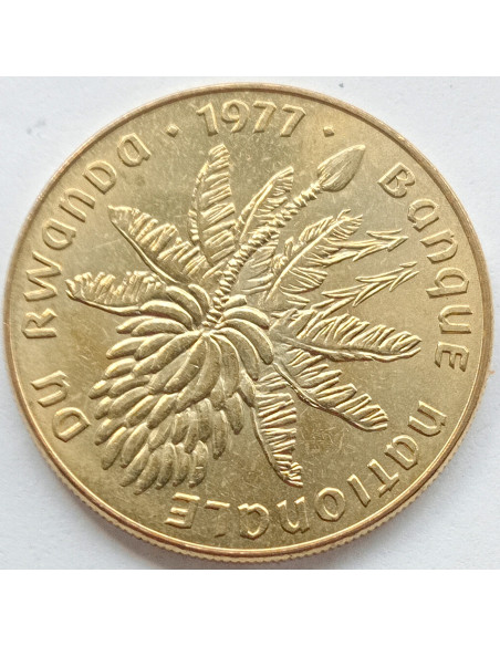 Awers monety Rwanda 20 Franków 1977