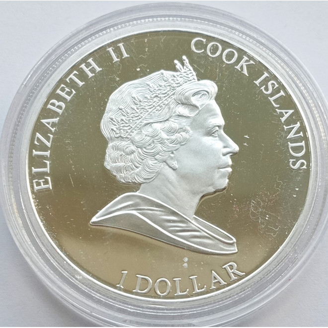 Moneta Wyspy Cooka 5 Dolarów 2012 Buratino