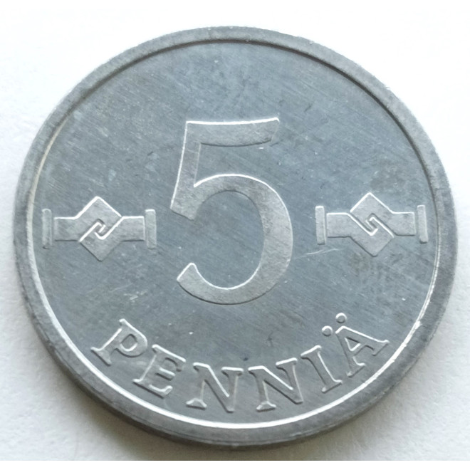 Moneta Finlandia 5 Penni 1985
