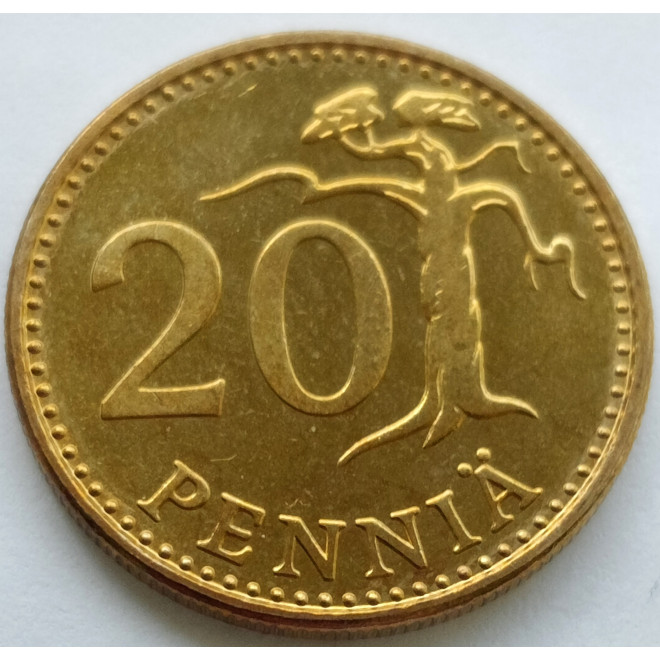 Moneta Finlandia 20 Penni 1985