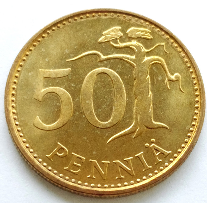 Moneta Finlandia 50 Penni 1985