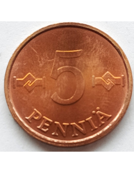 Moneta Finlandia 5 Penni 1985