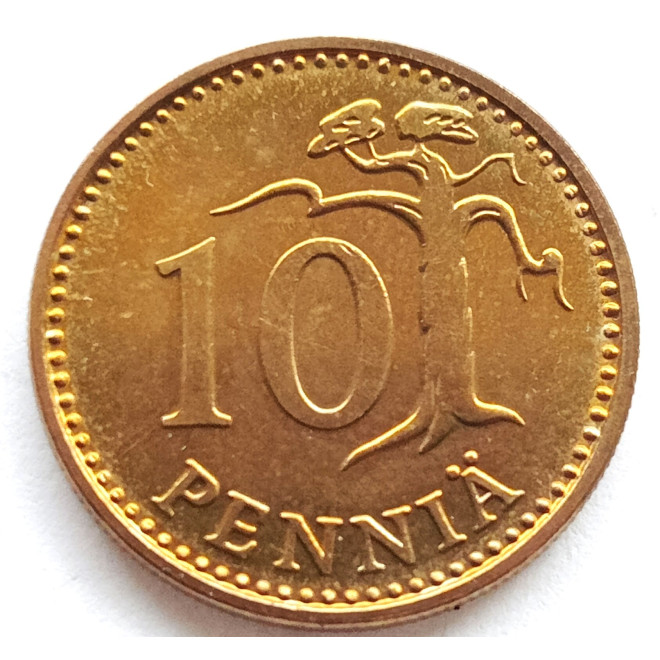 Moneta Finlandia 10 Penni 1985