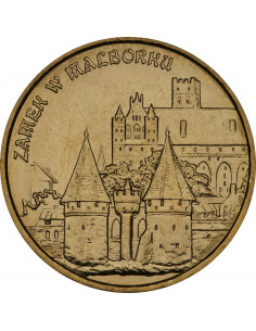 Awers monety 2 zł 2002  Zabytki kultury materialnej w Polsce: Zamek w Malborku