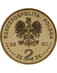 Awers monety 2 zł 2002  Zabytki kultury materialnej w Polsce: Zamek w Malborku 2