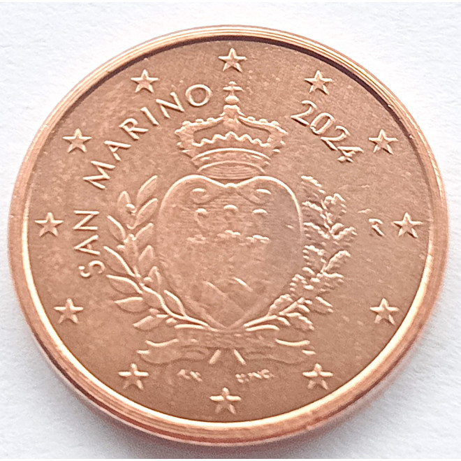 Awers monety San Marino 1 Eurocent 2024